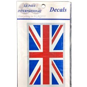 Vintage Union Jack British Flag Decal Sticker Le Pays UK Reflective National New